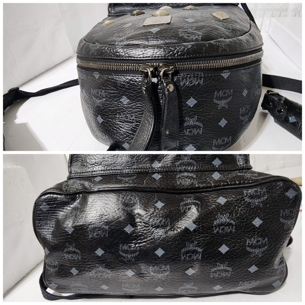 Authentic Mcm Visetos Medium Sprinkle Stud Stark … - image 7